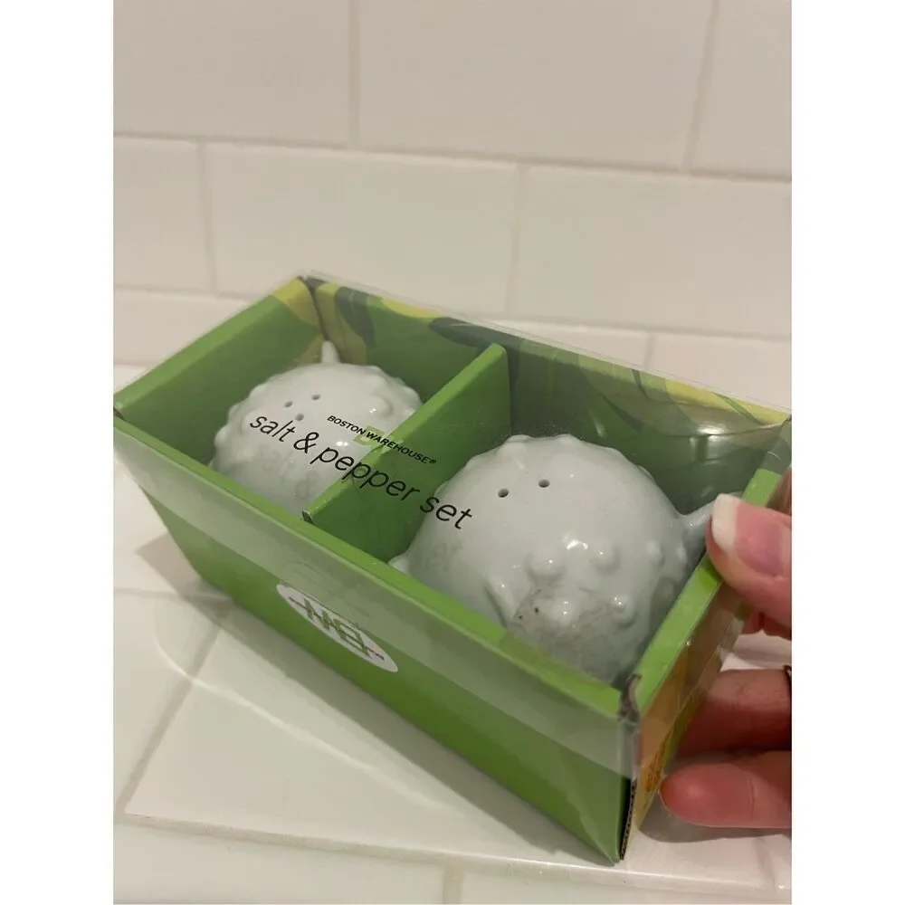 Ceramic Pufferfish Salt & Pepper Set